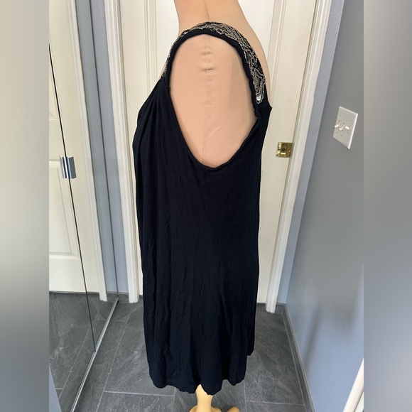 Lot of 2 Plus Size Y2K Beaded Tops Black & Blue Dressy Cruise Date Night - Picture 6 of 13